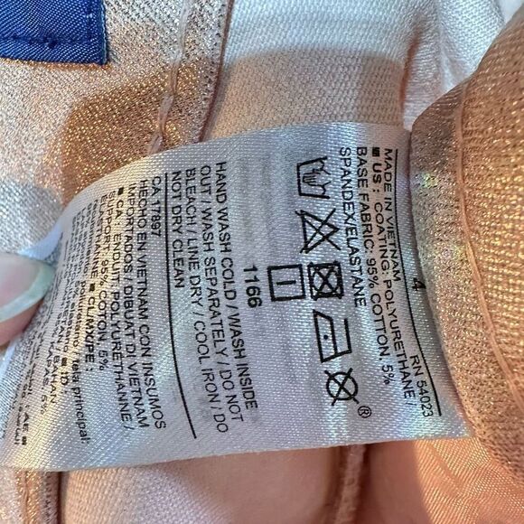 Old Navy Mid-Rise Coated Pixie Ankle Pants for Women Metallic Rose Gold Size 4 - Picture 8 of 13